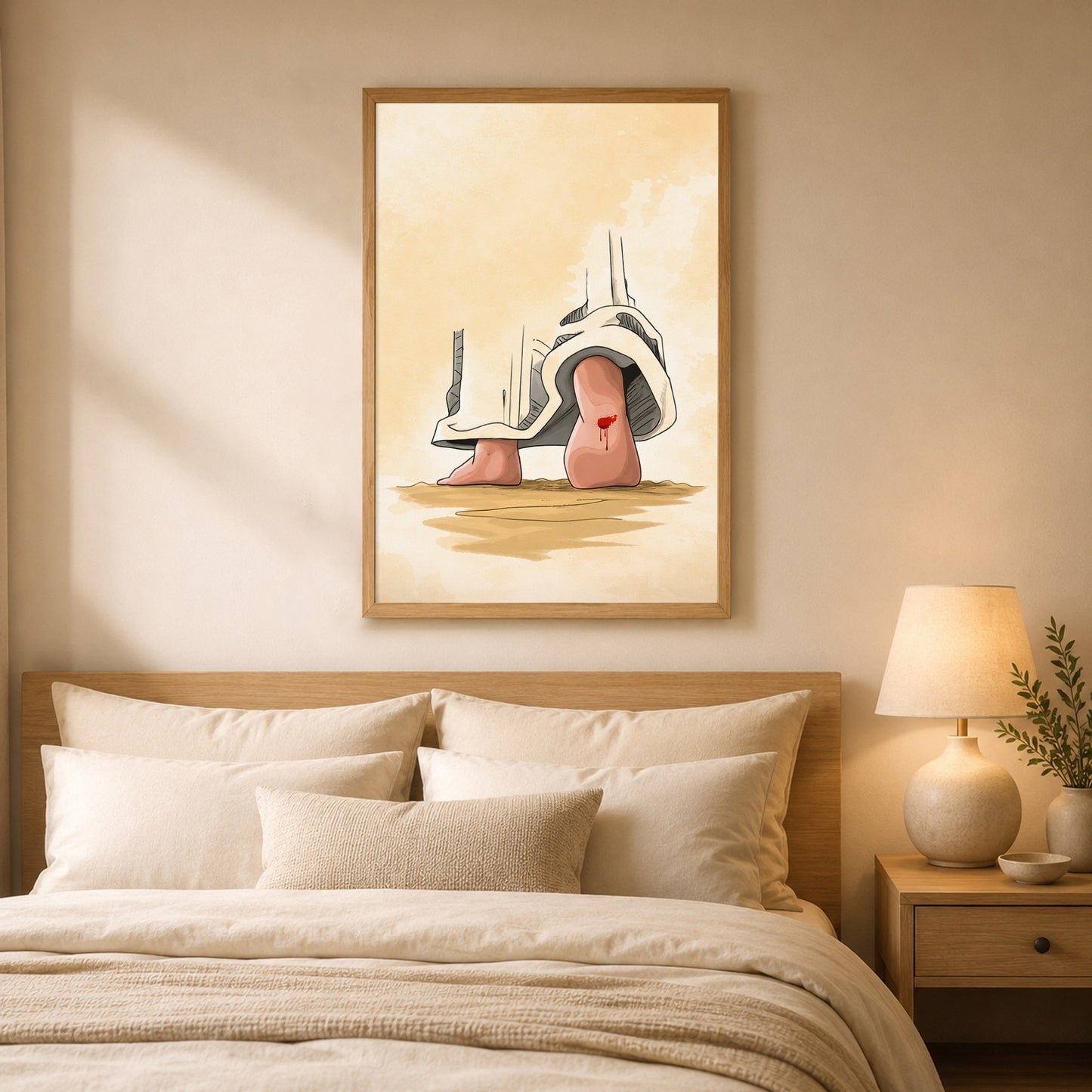 Nail Scar Jesus Feet Christian Wall Art Poster/Canvas
