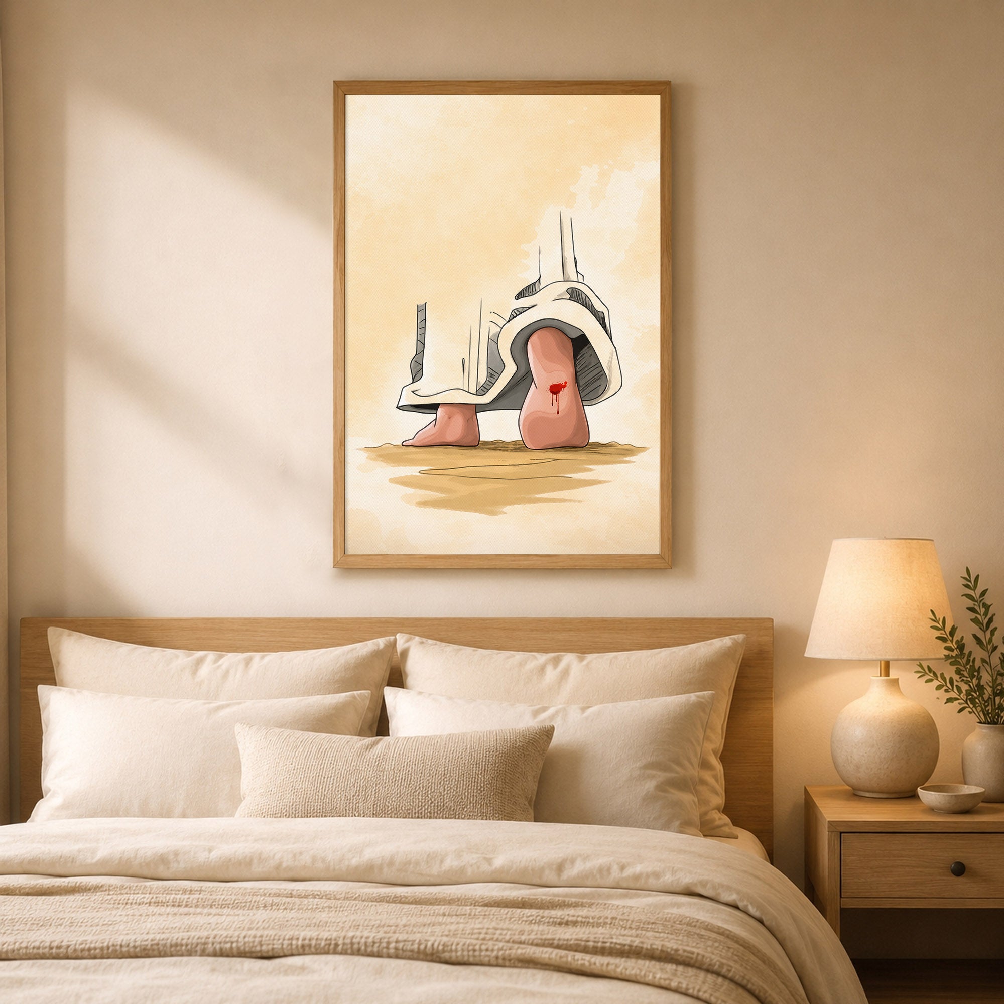 Nail Scar Jesus Feet Christian Wall Art Poster/Canvas