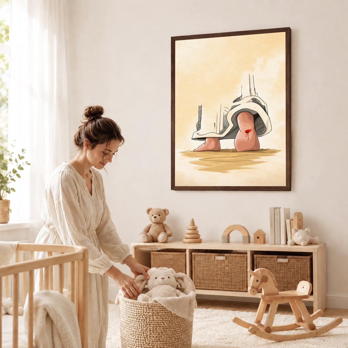 Nail Scar Jesus Feet Christian Wall Art Poster/Canvas