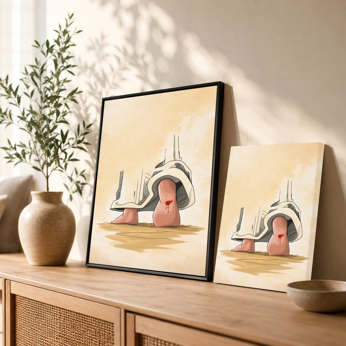 Nail Scar Jesus Feet Christian Wall Art Poster/Canvas