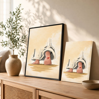 Nail Scar Jesus Feet Christian Wall Art Poster/Canvas