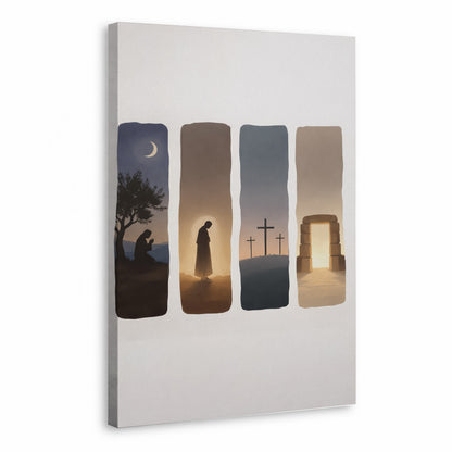 Easter Story Christian Minimalist Wall Art Poster/Canvas