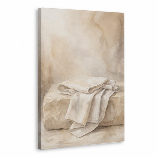 Empty Tomb Linen Cloth Christian Wall Art Poster/Canvas