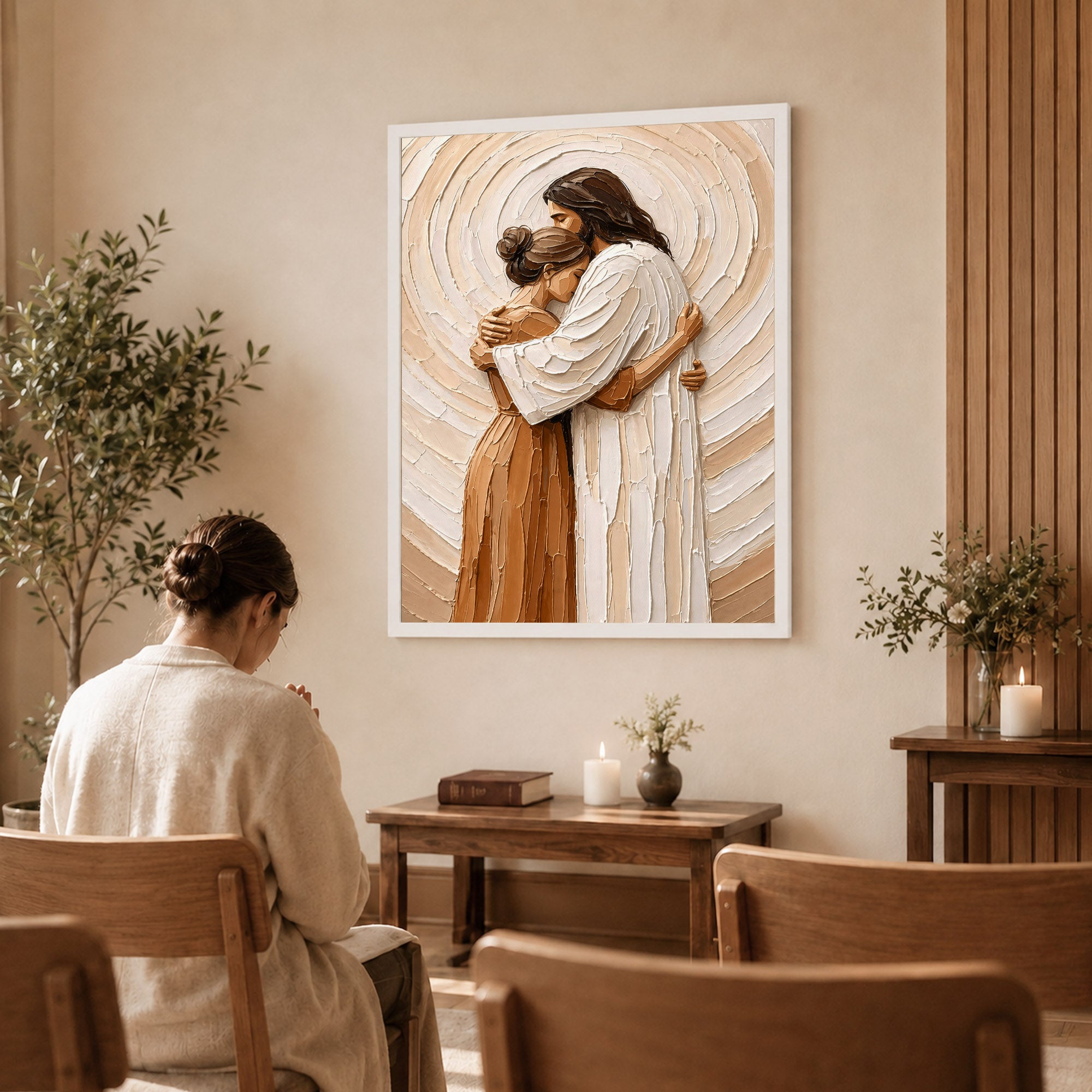 Christ’s Embrace of Peace and Healing Poster/Canvas