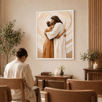 Christ’s Embrace of Peace and Healing Poster/Canvas