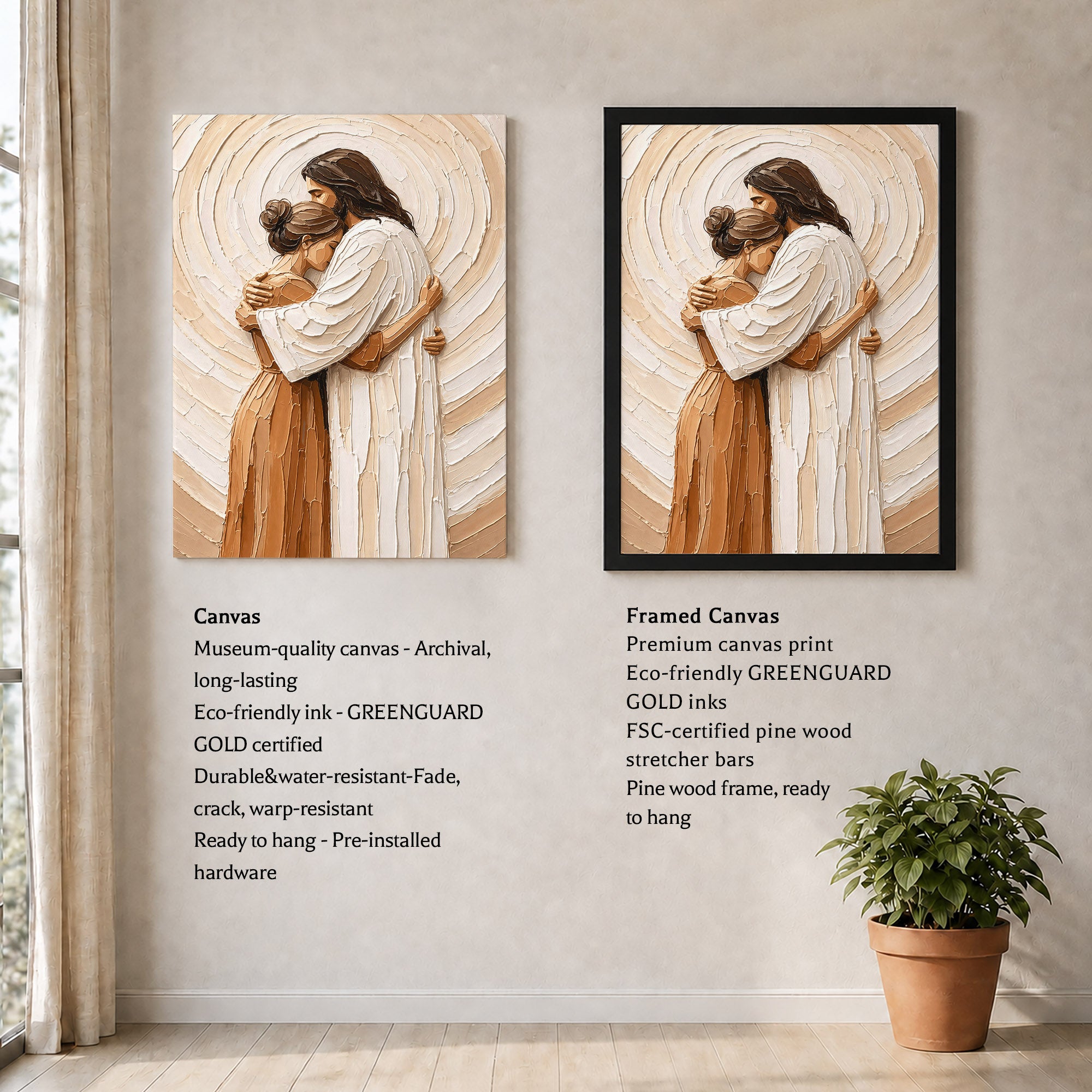 Christ’s Embrace of Peace and Healing Poster/Canvas