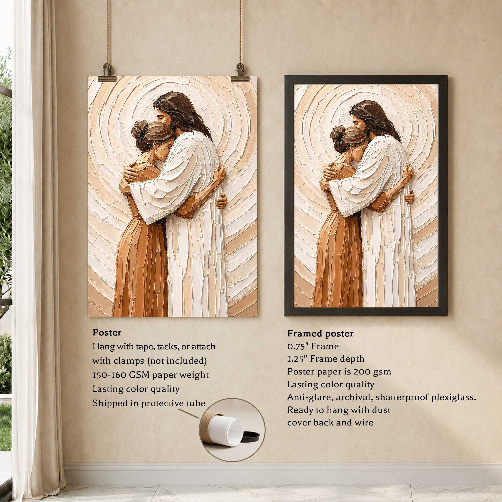 Christ’s Embrace of Peace and Healing Poster/Canvas