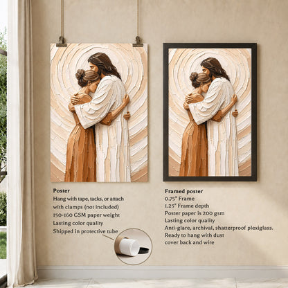 Christ’s Embrace of Peace and Healing Poster/Canvas