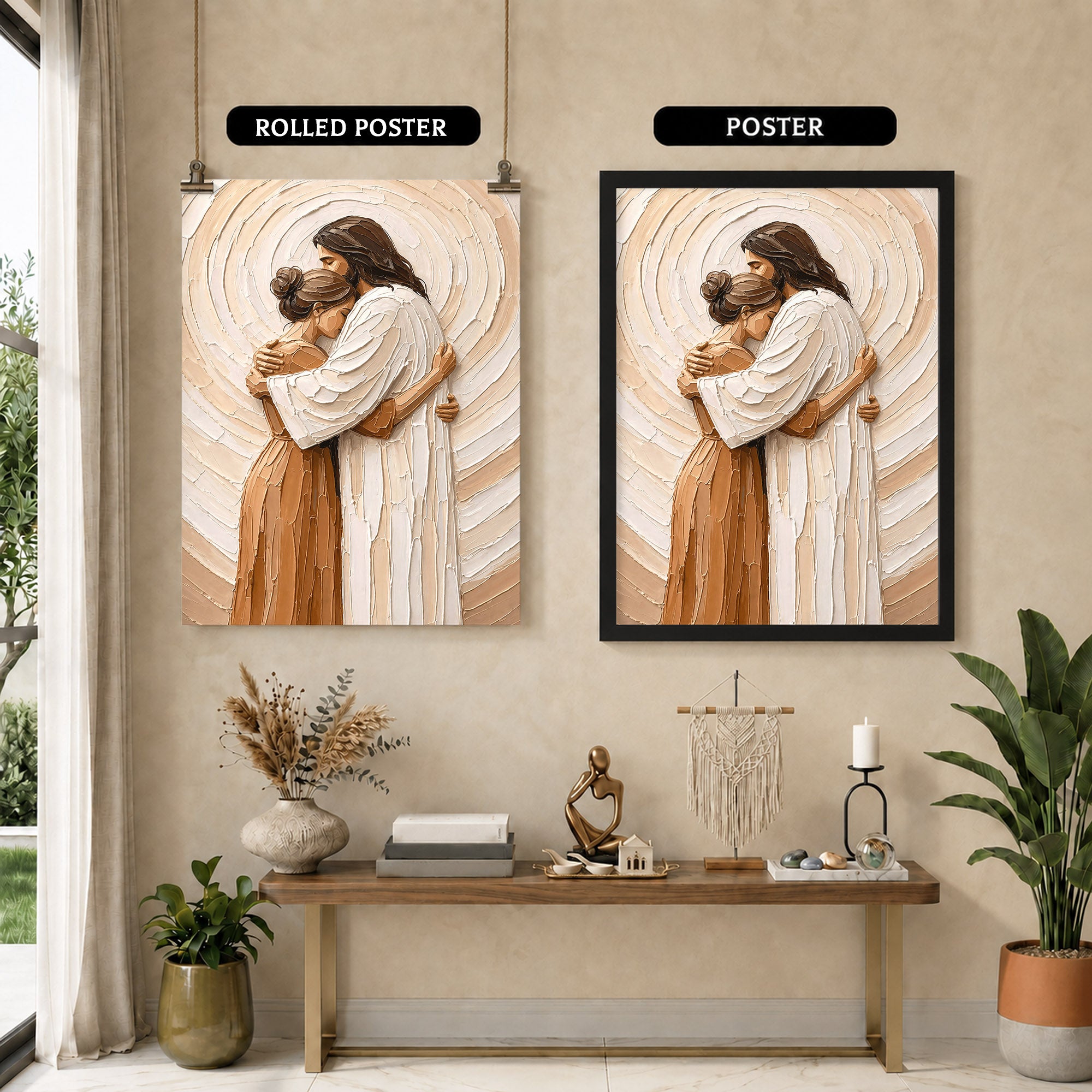 Christ’s Embrace of Peace and Healing Poster/Canvas