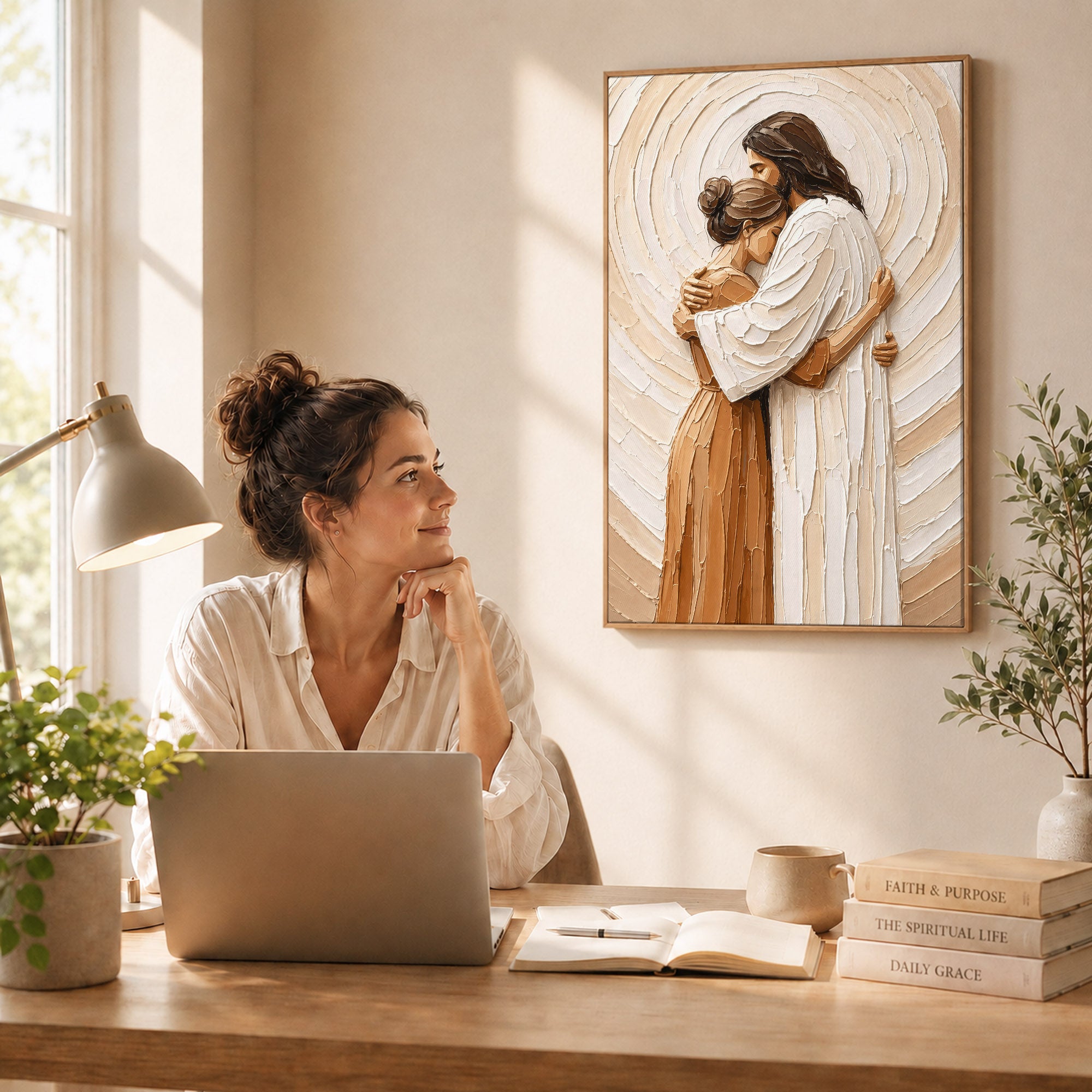 Christ’s Embrace of Peace and Healing Poster/Canvas