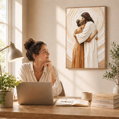 Christ’s Embrace of Peace and Healing Poster/Canvas
