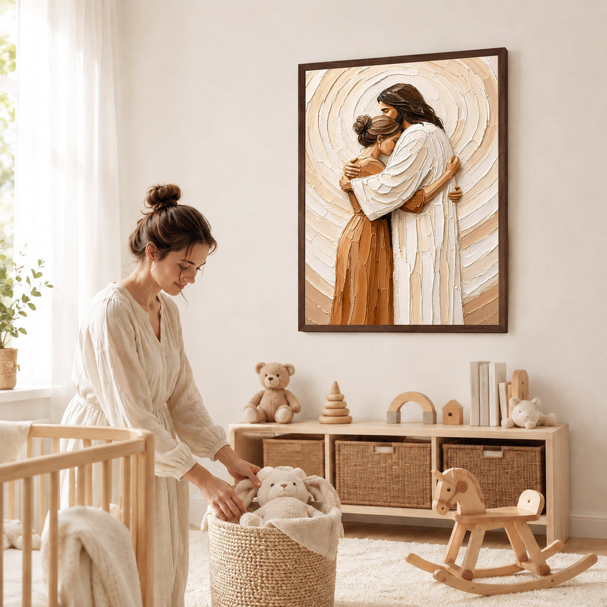 Christ’s Embrace of Peace and Healing Poster/Canvas