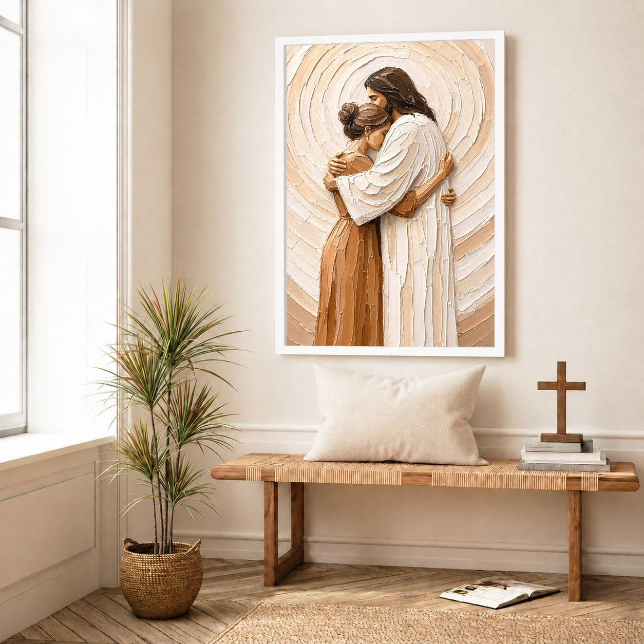 Christ’s Embrace of Peace and Healing Poster/Canvas