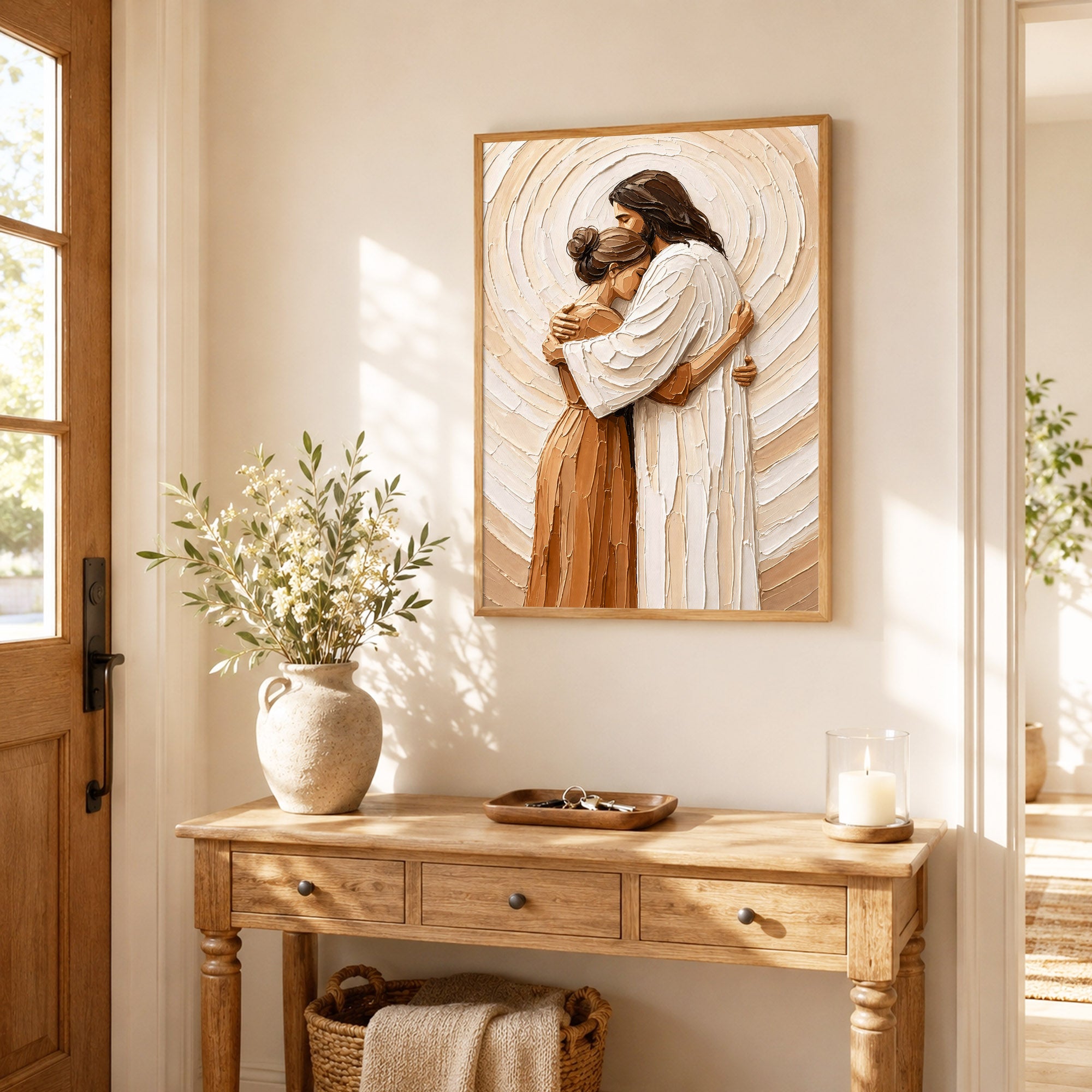 Christ’s Embrace of Peace and Healing Poster/Canvas