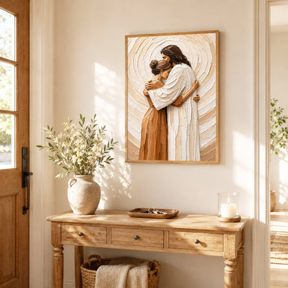 Christ’s Embrace of Peace and Healing Poster/Canvas
