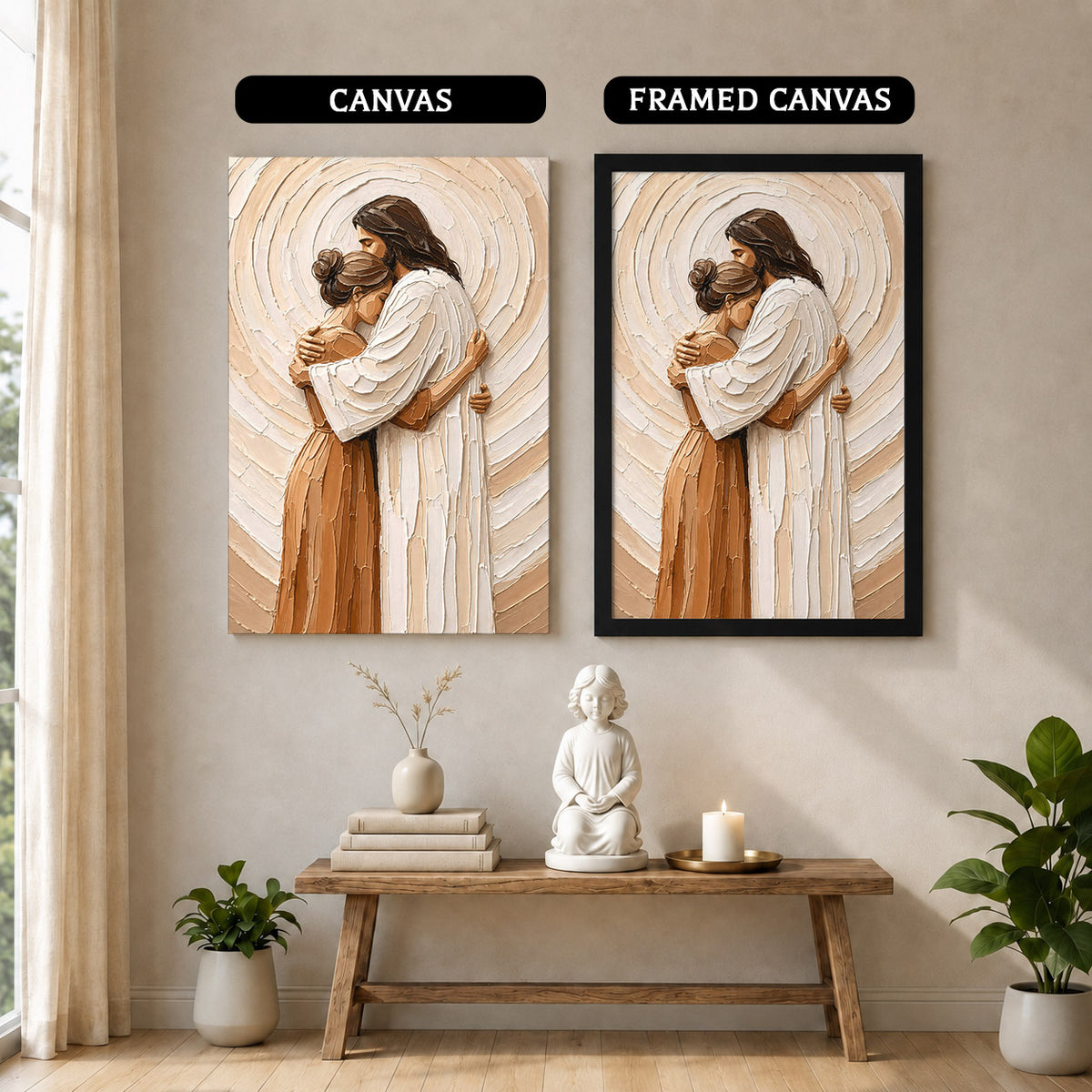 Christ’s Embrace of Peace and Healing Poster/Canvas
