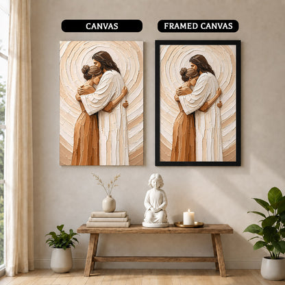 Christ’s Embrace of Peace and Healing Poster/Canvas