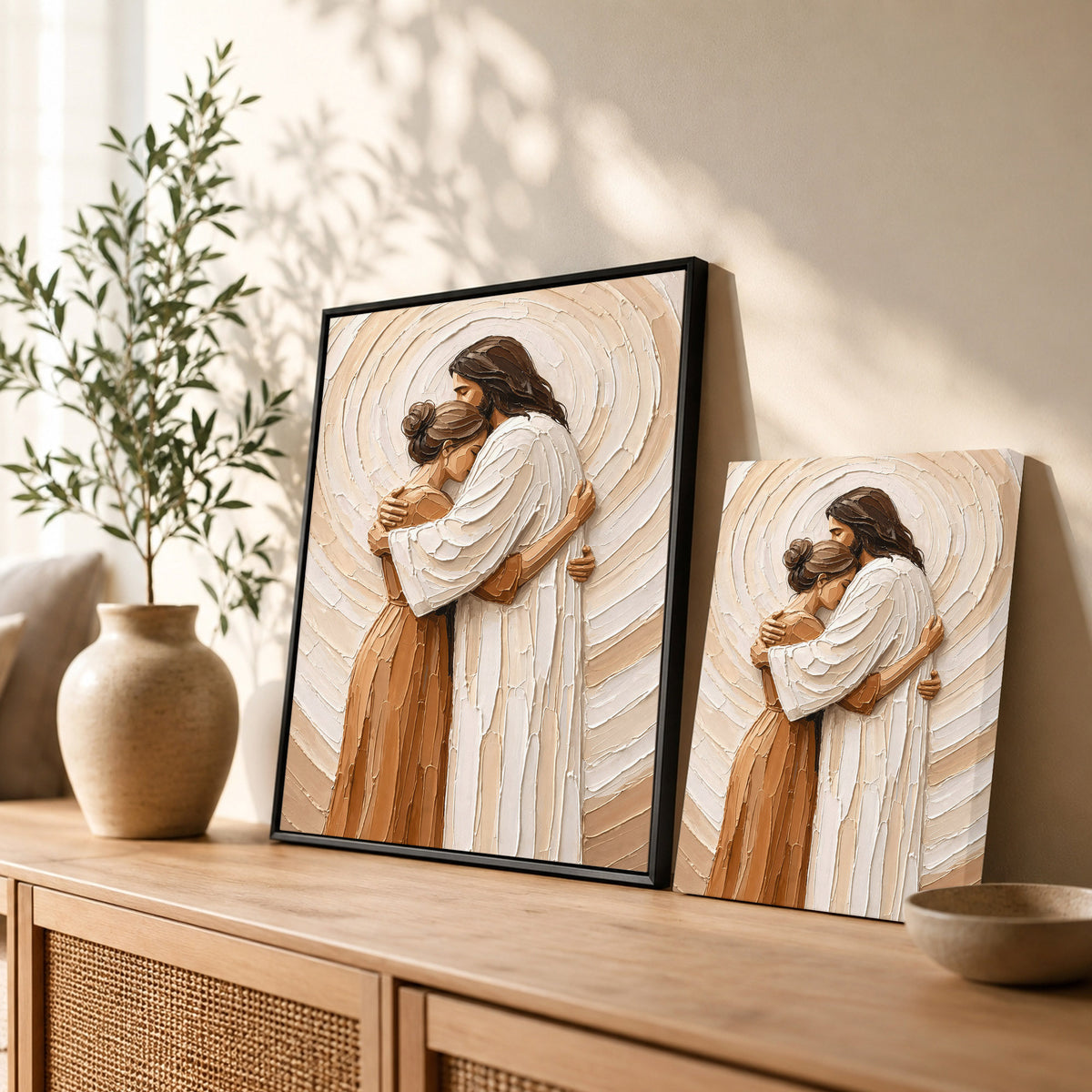 Christ’s Embrace of Peace and Healing Poster/Canvas