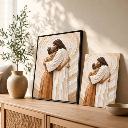 Christ’s Embrace of Peace and Healing Poster/Canvas