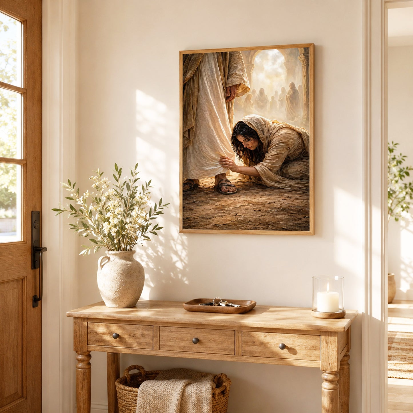 Faith in the Messiah – Touch of His Garment Christian Art Poster/Canvas