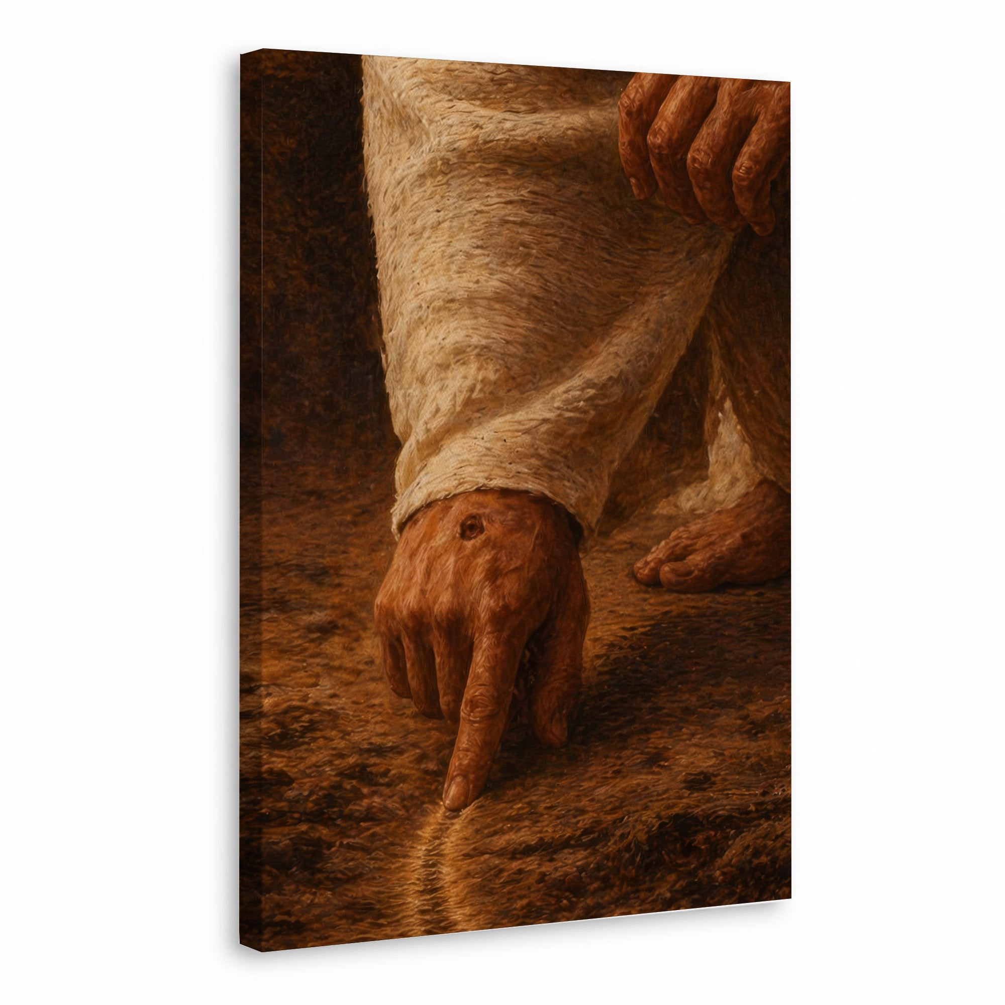 Jesus Drawing the Path - Walk by Faith Inspirational Christian Art Poster/Canvas