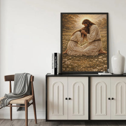 Jesus Comforting the Broken Prayer Poster/Canvas