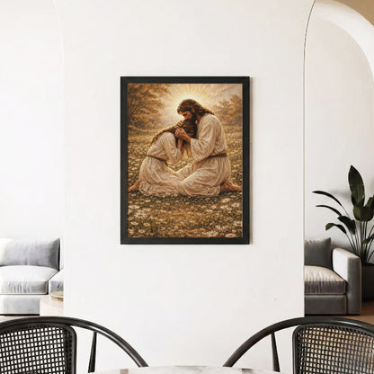 Jesus Comforting the Broken Prayer Poster/Canvas
