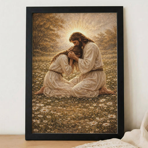 Jesus Comforting the Broken Prayer Poster/Canvas