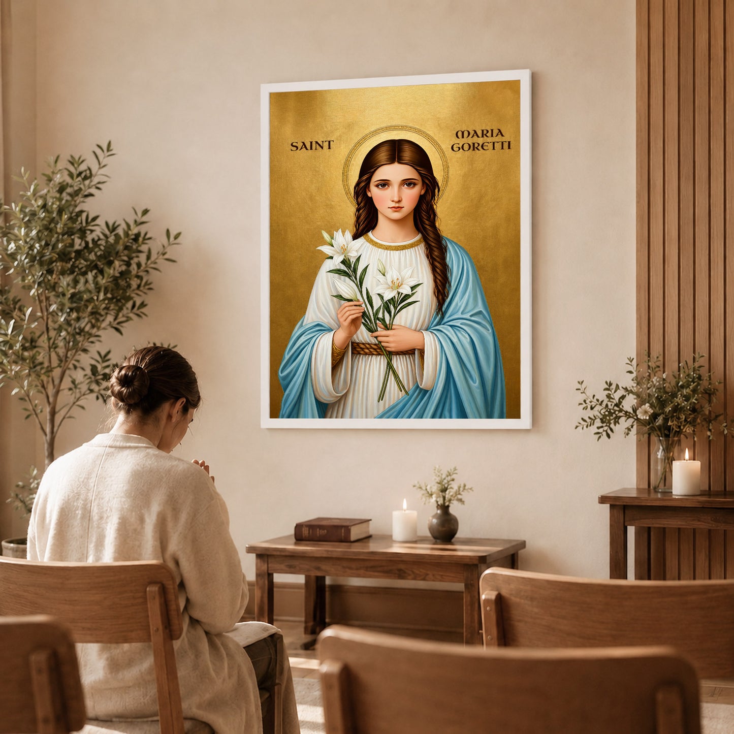 Saint Maria Goretti Lily of Purity and Faith Poster/Canvas