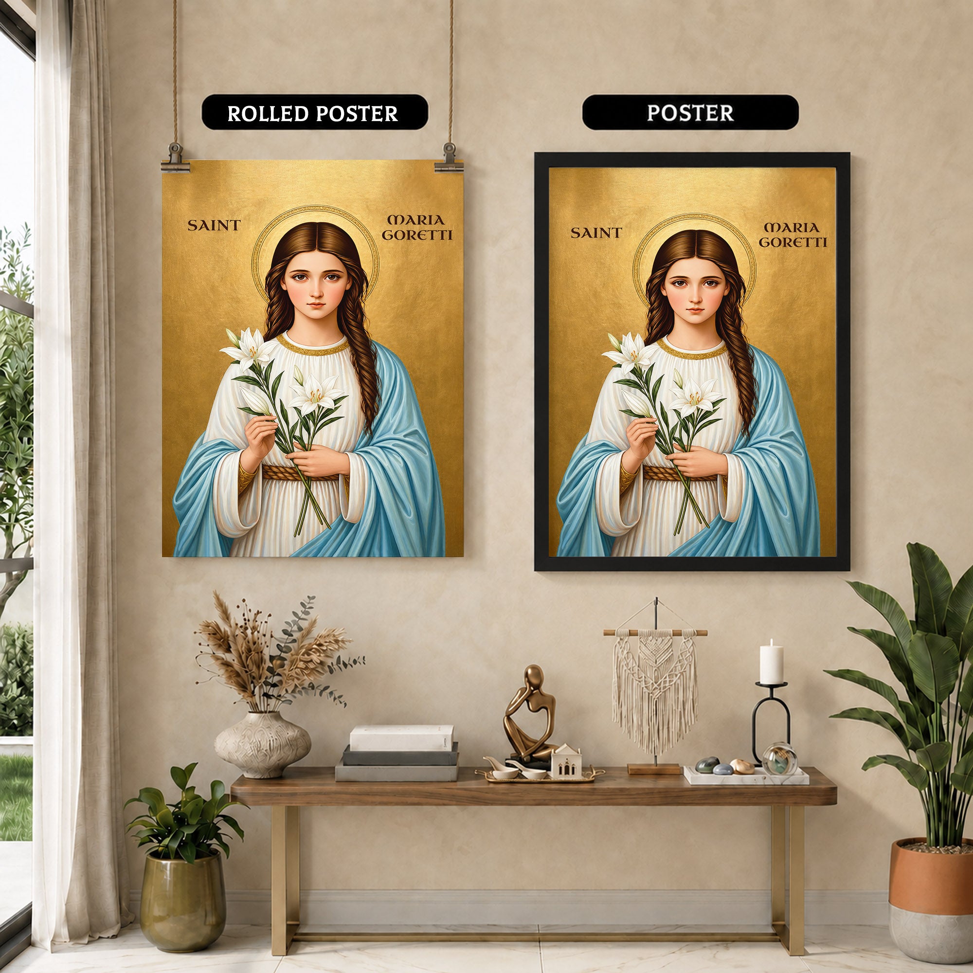 Saint Maria Goretti Lily of Purity and Faith Poster/Canvas