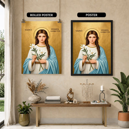 Saint Maria Goretti Lily of Purity and Faith Poster/Canvas