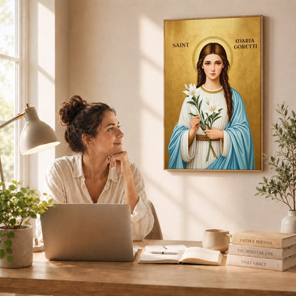 Saint Maria Goretti Lily of Purity and Faith Poster/Canvas