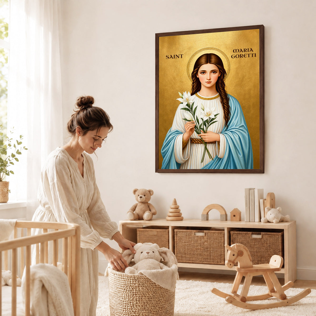 Saint Maria Goretti Lily of Purity and Faith Poster/Canvas