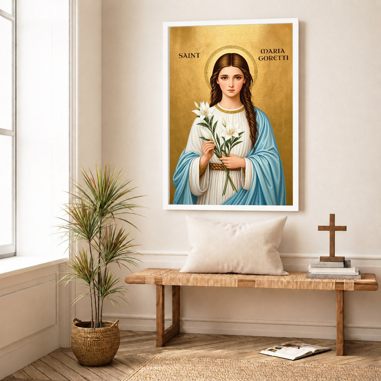 Saint Maria Goretti Lily of Purity and Faith Poster/Canvas