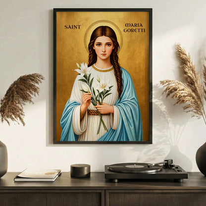 Saint Maria Goretti Lily of Purity and Faith Poster/Canvas