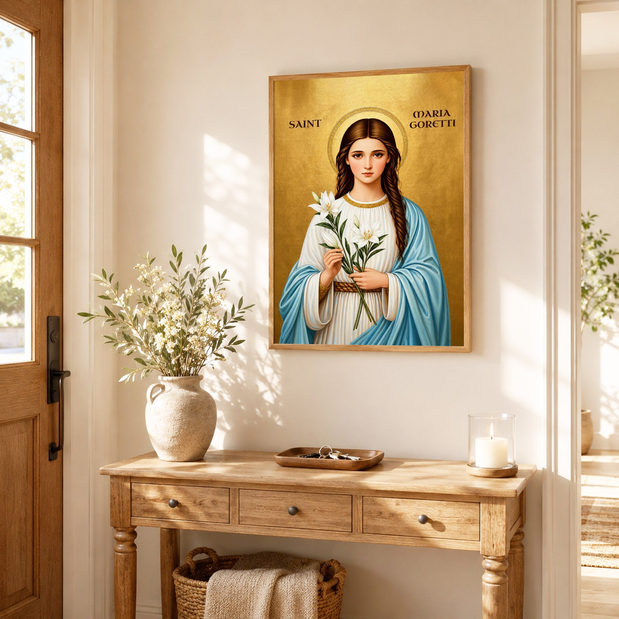 Saint Maria Goretti Lily of Purity and Faith Poster/Canvas