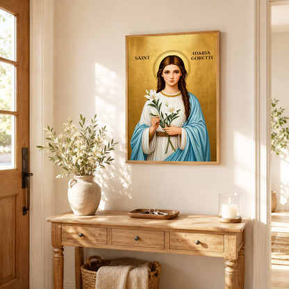 Saint Maria Goretti Lily of Purity and Faith Poster/Canvas