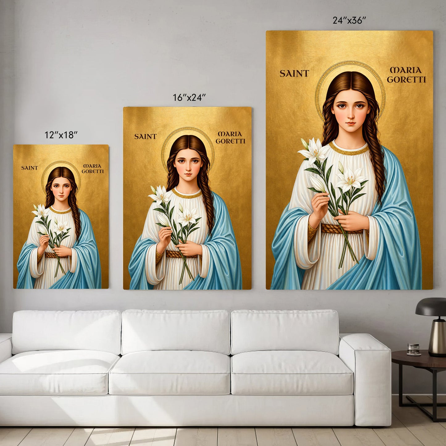 Saint Maria Goretti Lily of Purity and Faith Poster/Canvas