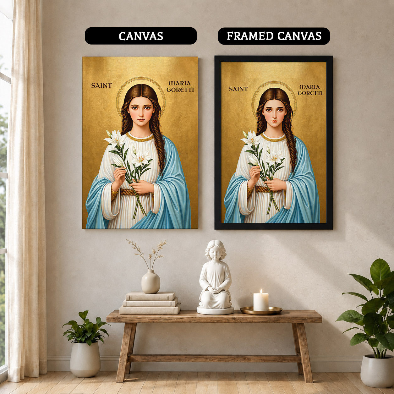 Saint Maria Goretti Lily of Purity and Faith Poster/Canvas