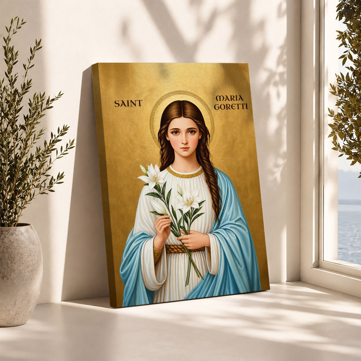Saint Maria Goretti Lily of Purity and Faith Poster/Canvas