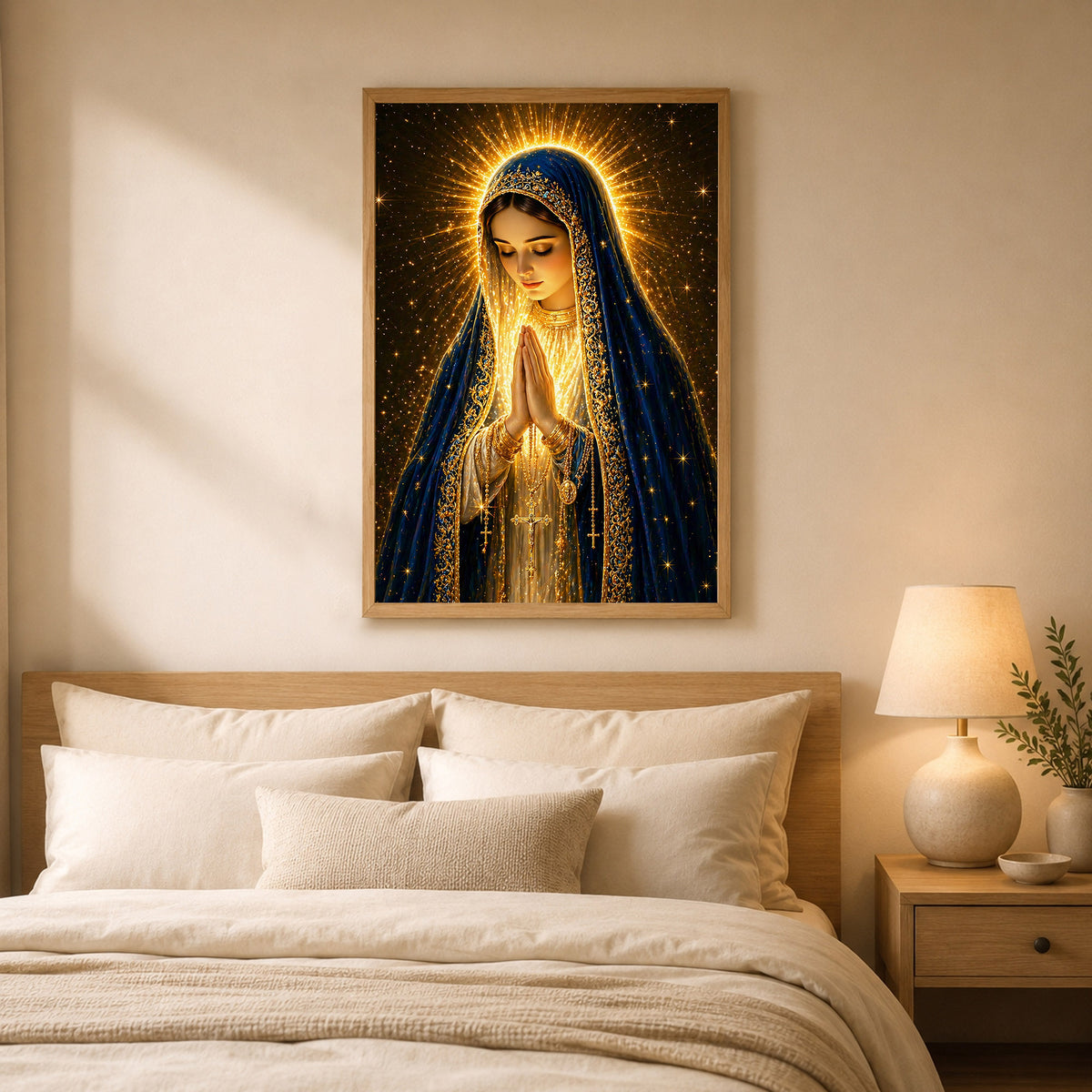 Blessed Virgin Mary Divine Light Art Print Poster/Canvas