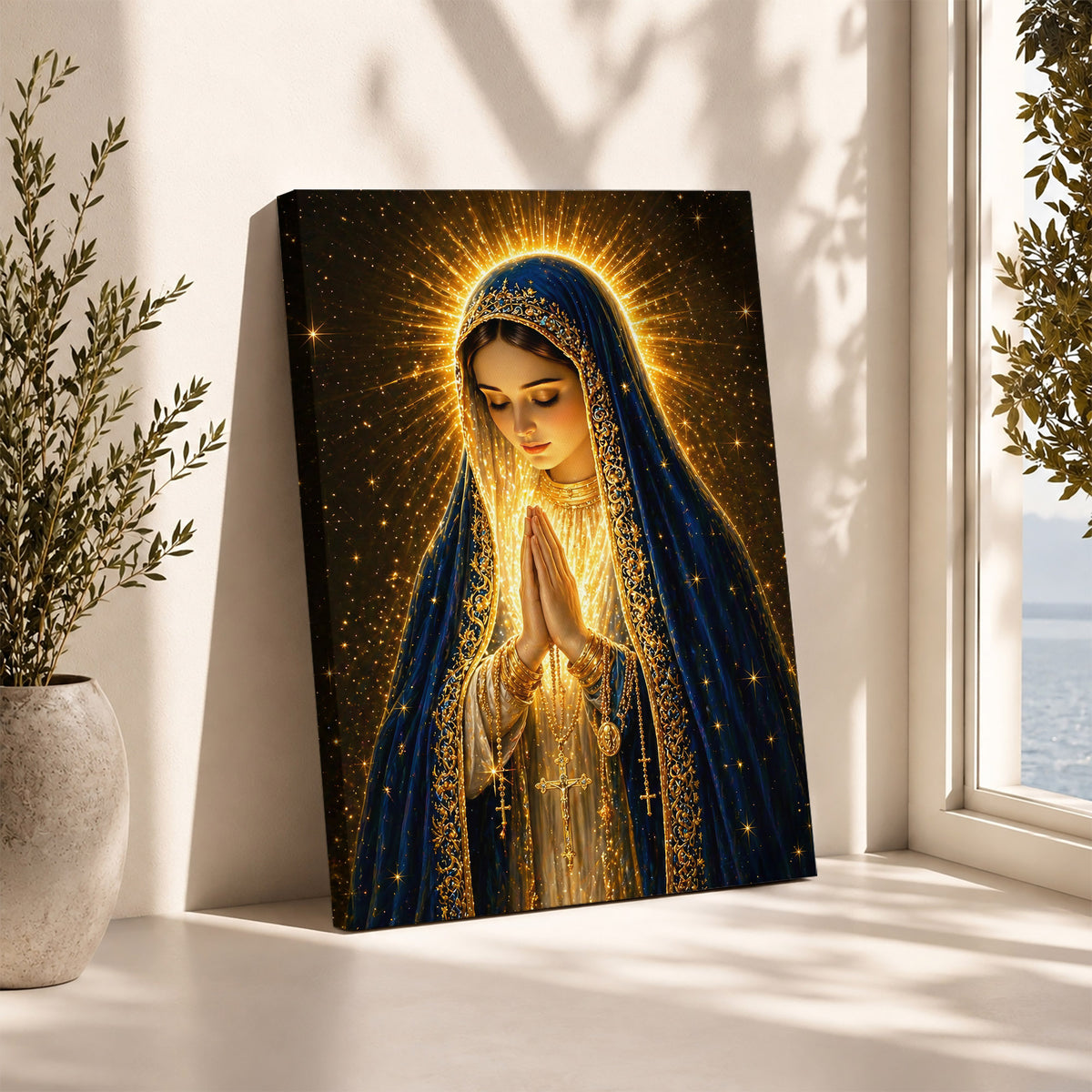 Blessed Virgin Mary Divine Light Art Print Poster/Canvas