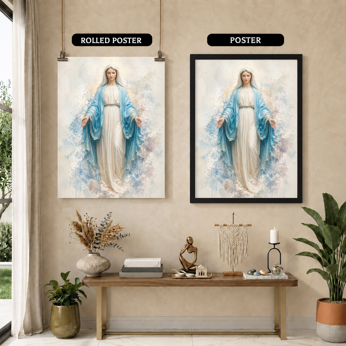 Immaculate Virgin Mary Art Print Poster/Canvas