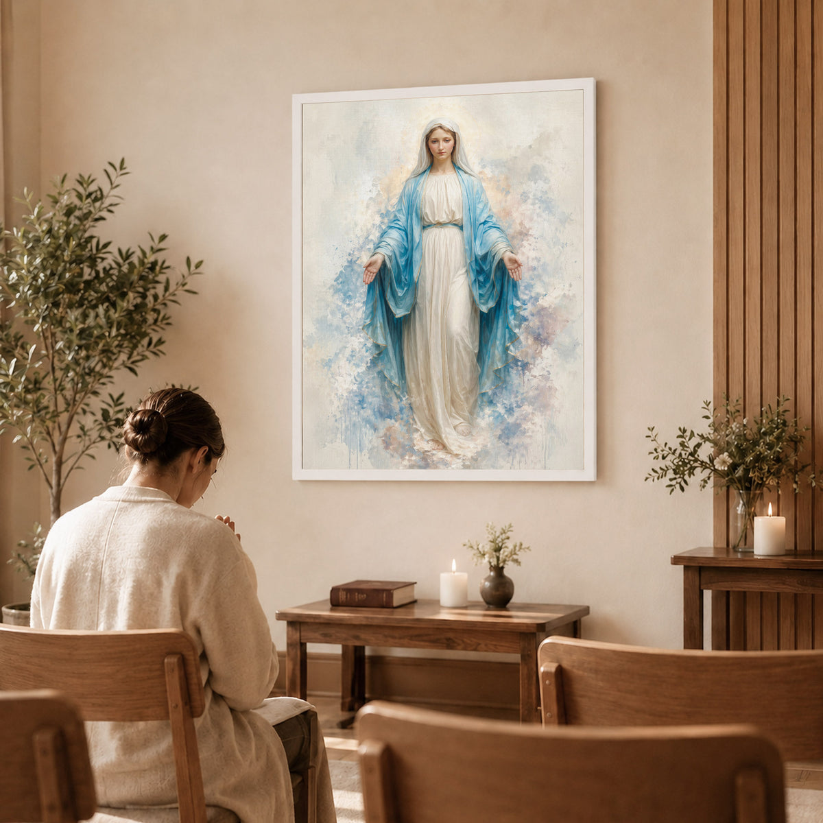 Immaculate Virgin Mary Art Print Poster/Canvas