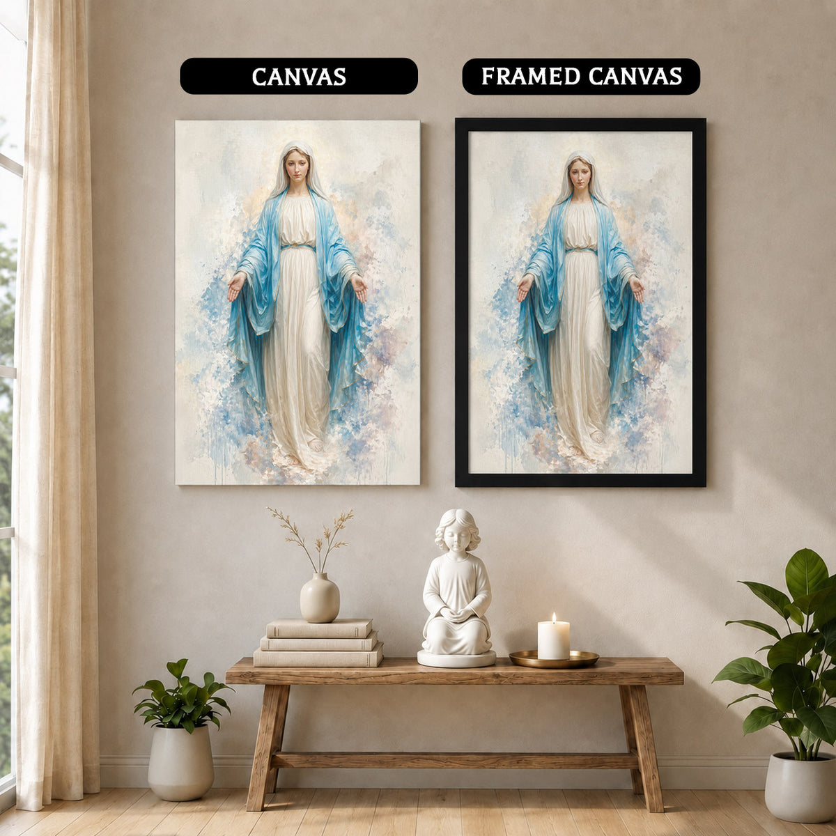 Immaculate Virgin Mary Art Print Poster/Canvas