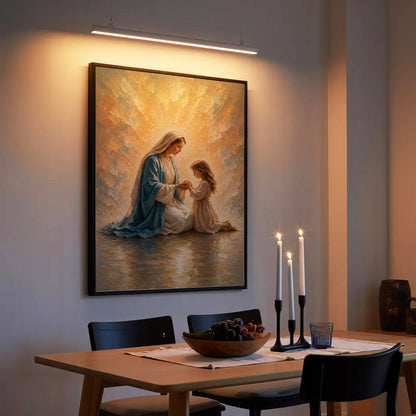 Blessed Mother Teaching a Child to Pray Poster/Canvas