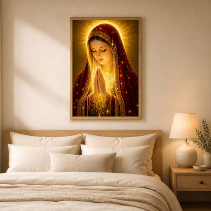 Holy Mary Radiant Prayer Art Print Poster/Canvas