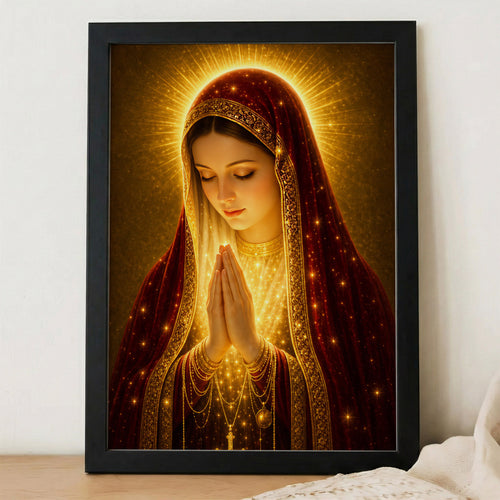 Holy Mary Radiant Prayer Art Print Poster/Canvas