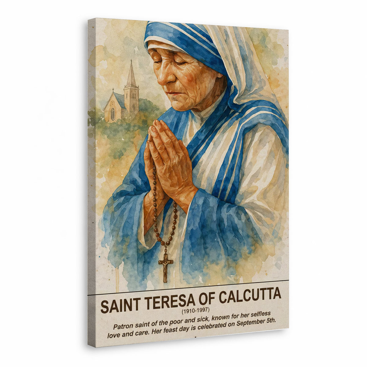 Saint Teresa of Calcutta Prayer and Compassion Poster/Canvas