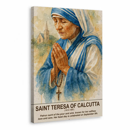 Saint Teresa of Calcutta Prayer and Compassion Poster/Canvas